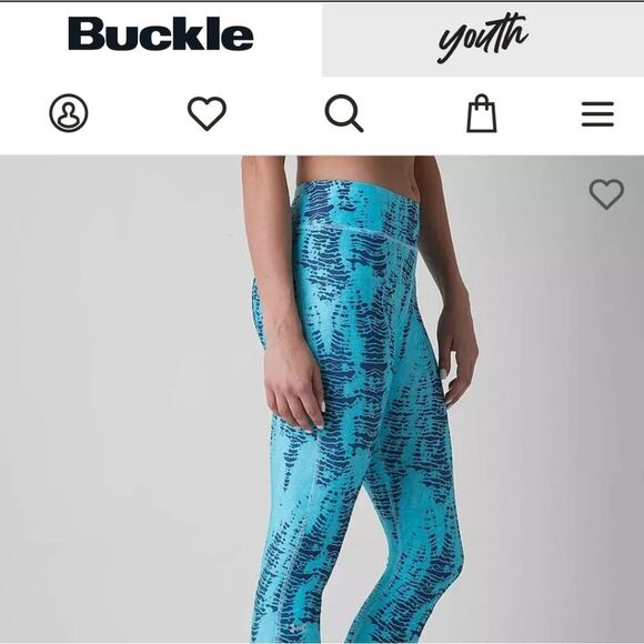 Under Armour Buckle Women's Blue Tie Dye Leggings Alpha Active Tights Cropped UA - Picture 3 of 14